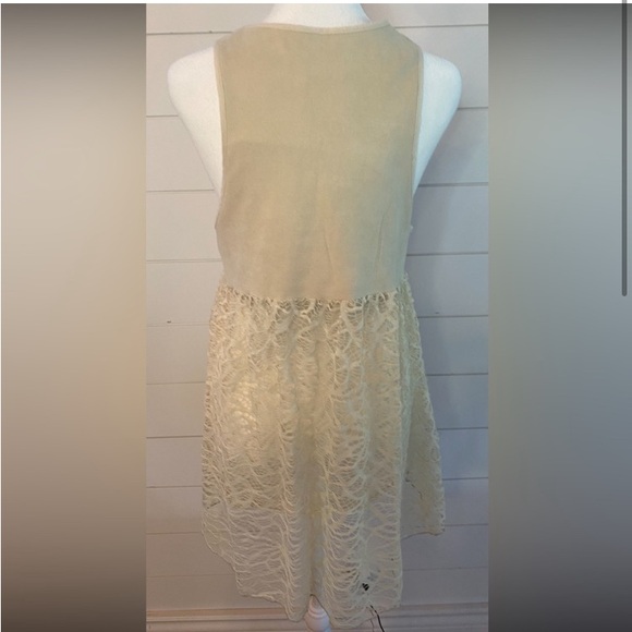 One Teaspoon women's small boho fall festival lace suede fairycore mini dress - Picture 4 of 12